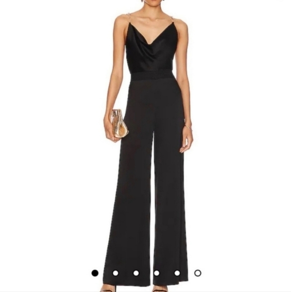 Jason Wu Pants - NWT Jason Wu Cowl Neck Jumpsuit Black with crystal Embellishments Large